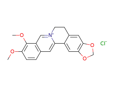Molecular Structure of 633-65-8 (Berberine hydrochloride)