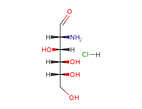 Molecular Structure of 66-84-2 (D-Glucosamine hydrochloride)
