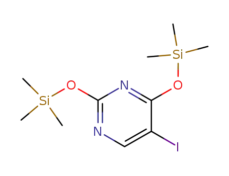 Molecular Structure of 38953-72-9 (5-iodo-2,4-bis-O-trimethylsilyluracil)