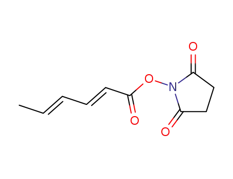 Molecular Structure of 98453-85-1 (2,5-Pyrrolidinedione, 1-[[(2E,4E)-1-oxo-2,4-hexadienyl]oxy]-)