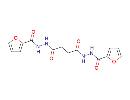 Molecular Structure of 132500-89-1 (Butanedioic acid, bis[2-(2-furanylcarbonyl)hydrazide])