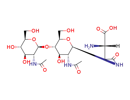 Molecular Structure of 29625-73-8 (2-ACETAMIDO-4-O-(2-ACETAMIDO-2-DEOXY-BETA-D-GLUCOPYRANOSYL)-1-N-(BETA-L-ASPARTYL)-2-DEOXY-BETA-D-GLUCOPYRANOSYLAMINE)