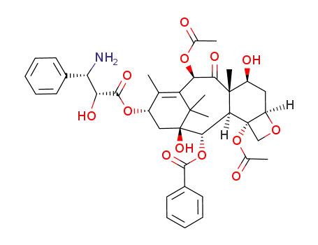 Molecular Structure of 133524-70-6 (Benzenepropanoic acid, b-amino-a-hydroxy-,(2aR,4S,4aS,6R,9S,11S,12S,12aR,12bS)-6,12b-bis(acetyloxy)-12-(benzoyloxy)-2a,3,4,4a,5,6,9,10,11,12,12a,12b-dodecahydro-4,11-dihydroxy-4a,8,13,13-tetramethyl-5-oxo-7,11-methano-1H-cyclodeca[3,4]benz[1,2-b]oxet-9-ylester, (aR,bS)-)