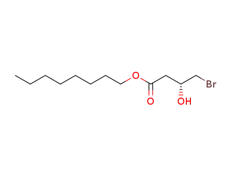 Molecular Structure of 90835-93-1 (Butanoic acid, 4-bromo-3-hydroxy-, octyl ester, (R)-)