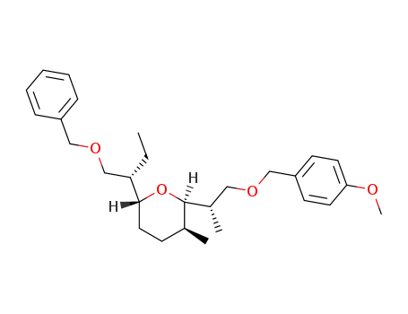 (S)-1-benzyloxy-2-<(2R,5S,6R)-6-<(S)-1-(4-methoxybenzyloxymethyl)-ethyl>-5-methyltetrahydropyran-2-yl>butane