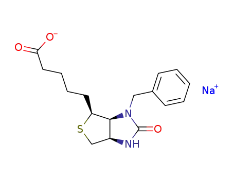 Sodium; 5-((3aR,6S,6aS)-1-benzyl-2-oxo-hexahydro-thieno[3,4-d]imidazol-6-yl)-pentanoate