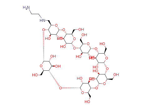 Molecular Structure of 60984-63-6 (6A-[(2-aminoethyl)amino]-6A-deoxy-beta-Cyclodextrin)