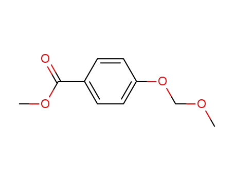 Molecular Structure of 139884-19-8 (Benzoic acid, 4-(methoxymethoxy)-, methyl ester)