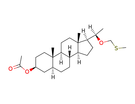 (20R)-20-(Methylthiomethoxy)-5α-pregnan-3β-ylacetat