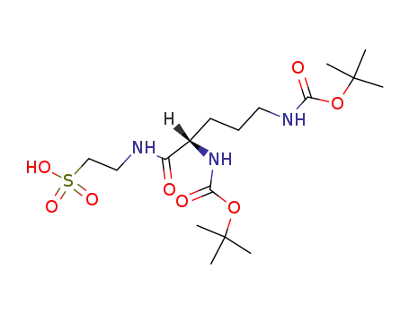 2-((S)-2,5-Bis-tert-butoxycarbonylamino-pentanoylamino)-ethanesulfonic acid