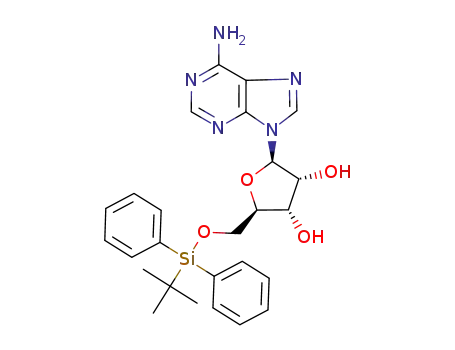 Molecular Structure of 119898-65-6 (Adenosine, 5'-O-[(1,1-dimethylethyl)diphenylsilyl]-)