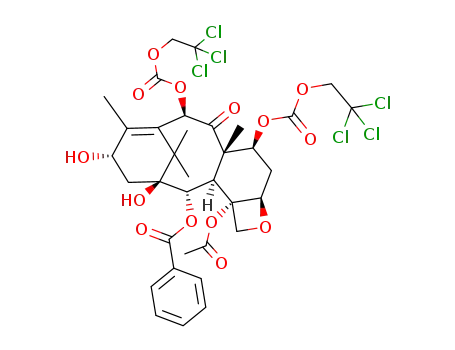 (2α,3ξ,5β,7β,10β,13α)-4-acetoxy-1,13-dihydroxy-9-oxo-7,10-bis{[(2 ,2,2-trichloroethoxy)carbonyl]oxy}-5,20-epoxytax-11-en-2-yl Benzo Ate