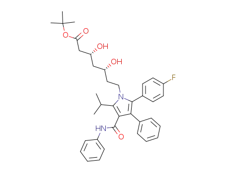 (4R-CIS)-1,1-DIMETHYLETHYL-6-[2-[2-(4-FLUOROPHENYL)-5-(1-ISOPROPYL)-3-PHENYL-4-[(PHENYLAMINO)CARBONYL]-1H-PYRRO-1-YL]ETHYL]-2,2-DIMETHYL-1,3-DIHYDROXY-4-ACETATE