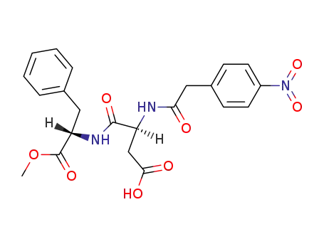 Molecular Structure of 140233-85-8 (L-Phenylalanine, N-[N-[(4-nitrophenyl)acetyl]-L-a-aspartyl]-, methyl ester)
