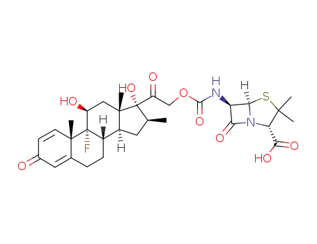 6β-(9-fluoro-11β,17-dihydroxy-16β-methyl-3,20-dioxo-pregna-1,4-dien-21-yloxycarbonylamino)-penicillanic acid