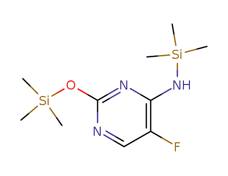 Molecular Structure of 111878-21-8 (4-Pyrimidinamine, 5-fluoro-N-(trimethylsilyl)-2-[(trimethylsilyl)oxy]-)