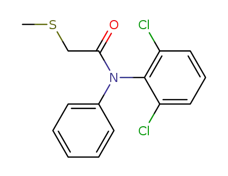 Molecular Structure of 83281-93-0 (Acetamide, N-(2,6-dichlorophenyl)-2-(methylthio)-N-phenyl-)