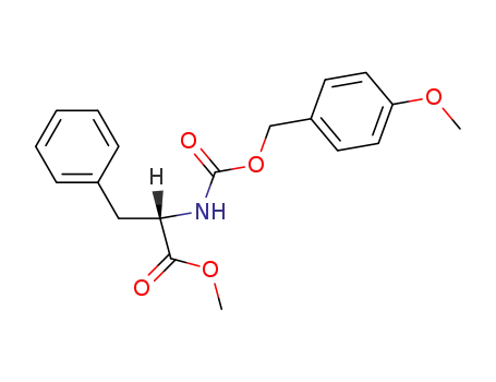 Molecular Structure of 97985-98-3 (L-Phenylalanine, N-[[(4-methoxyphenyl)methoxy]carbonyl]-, methyl ester)