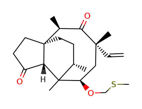 (3aS,4R,6S,8R,9R,9aR,10R)-hexahydro-4,6,9,10-tetramethyl-<(methylthio)methoxy>-6-vinyl-3a,9-propano-3aH-cyclopentacyclooctene-1,5(4H,6H)-dione