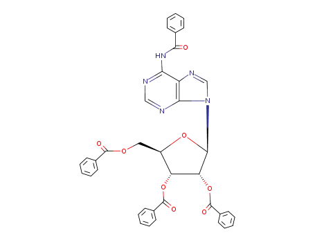 Molecular Structure of 6984-53-8 (Adenosine, N-benzoyl-, 2',3',5'-tribenzoate)