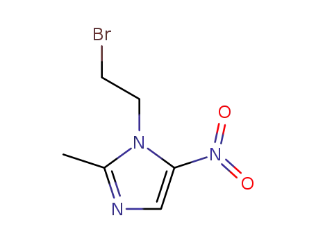 Molecular Structure of 6058-57-7 (1-(2-BROMO-ETHYL)-2-METHYL-5-NITRO-1H-IMIDAZOLE)