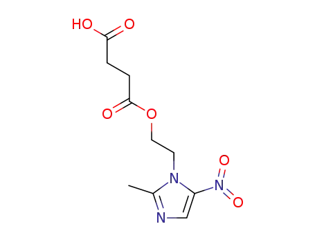 Molecular Structure of 13182-87-1 ([2-(2-methyl-5-nitro-1H-imidazol-1-yl)ethyl] hydrogen succinate)