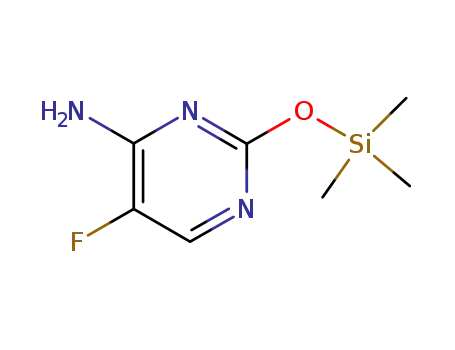 Molecular Structure of 41108-04-7 (4-Pyrimidinamine, 5-fluoro-2-[(trimethylsilyl)oxy]-)