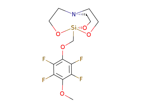 1-(2,3,5,6-Tetrafluoro-4-methoxy-phenoxymethyl)-2,8,9-trioxa-5-aza-1-sila-bicyclo[3.3.3]undecane