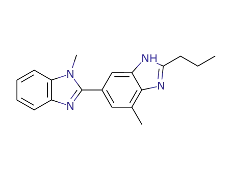 Molecular Structure of 152628-02-9 (2-n-Propyl-4-methyl-6-(1-methylbenzimidazole-2-yl)benzimidazole)