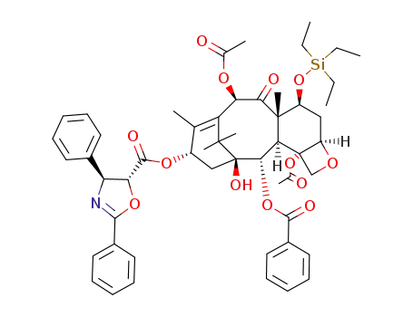 7-(triethylsilyl)-13-O-[((4S,5R)-2,4-diphenyl-4,5-dihydrooxazol-5-yl)carbonyl]baccatin
