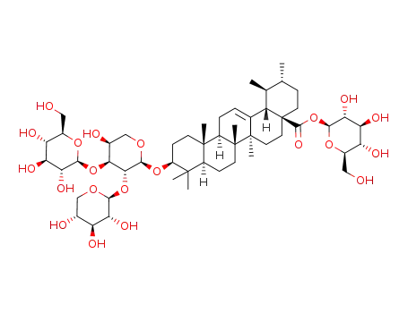 3-O-{[β-D-xylopyranosyl-(1->2)]-[β-D-glucopyranosyl-(1->3)]-α-L-arabinopyranosyl}ursolic acid-28-O-[β-D-glucopyranosyl] ester