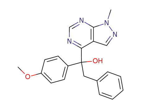 1-(4-Methoxy-phenyl)-1-(1-methyl-1H-pyrazolo[3,4-d]pyrimidin-4-yl)-2-phenyl-ethanol