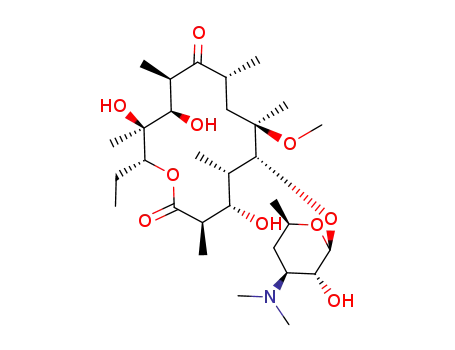 Molecular Structure of 118058-74-5 (3-O-Decladinosyl-6-O-Methylerythronolide A)