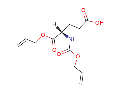 Molecular Structure of 91871-28-2 (L-Glutamic acid, N-[(2-propenyloxy)carbonyl]-, 1-(2-propenyl) ester)