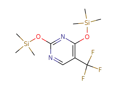 Molecular Structure of 7057-43-4 (Pyrimidine, 5-(trifluoromethyl)-2,4-bis[(trimethylsilyl)oxy]-)