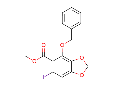 methyl 6-iodo-4-(phenylmethoxy)-2H-benzo1,3-dioxolene-5-carboxylate