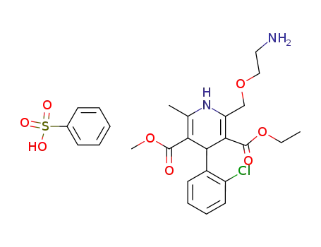 Molecular Structure of 111470-99-6 (Amlodipine besylate)