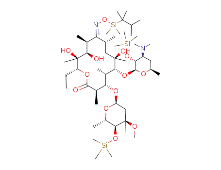 2',4''-[O-bis(trimethylsilyl)]erythromycin A 9-[O-(dimethylthexylsilyl)oxime]