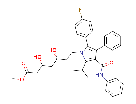 methyl (3R,5R)-7-(2-(4-fluorophenyl)-5-isopropyl-3-phenyl- 4-(phenylcarbamoyl)-1H-pyrrol-1-yl)-3,5-dihydroxyheptanoate