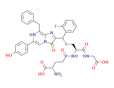 (S)-2-Amino-4-[(R)-2-[[8-benzyl-6-(4-hydroxy-phenyl)-3-oxo-3,7-dihydro-imidazo[1,2-a]pyrazin-2-yl]-(2-fluoro-phenyl)-methylsulfanyl]-1-(carboxymethyl-carbamoyl)-ethylcarbamoyl]-butyric acid