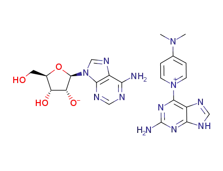 (2R,3R,4S,5R)-2-(6-Amino-purin-9-yl)-4-hydroxy-5-hydroxymethyl-tetrahydro-furan-3-olate1-(2-amino-9H-purin-6-yl)-4-dimethylamino-pyridinium;