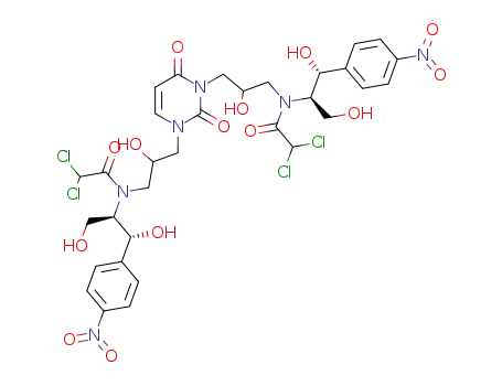 2,2-dichloro-N-{3-[3-(3-{dichloroacetyl-[2-hydroxy-1-hydroxymethyl-2-(4-nitro-phenyl)-ethyl]-amino}-2-hydroxy-propyl)-2,6-dioxo-3,6-dihydro-2H-pyrimidin-1-yl]-2-hydroxy-propyl}-N-[2-hydroxy-1-hydroxymethyl-2-(4-nitro-phenyl)-ethyl]-acetamide