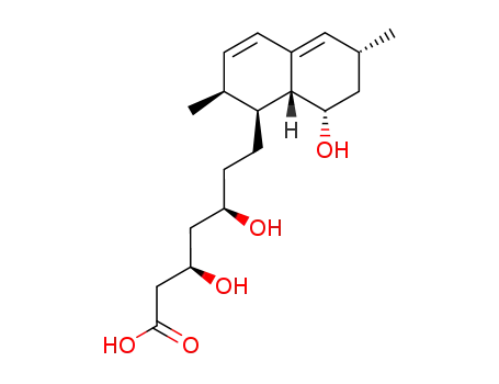 Molecular Structure of 132748-10-8 (1-Naphthaleneheptanoic acid, 1,2,6,7,8,8a-hexahydro-b,d,8-trihydroxy-2,6-dimethyl-, (bR,dR,1S,2S,6R,8S,8aR)-)