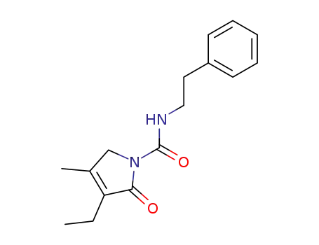 Molecular Structure of 247098-18-6 (3-Ethyl-2,5-Dihydro-4-Methyl-2-Oxo-N-(2-Phenylethyl)-1h-Pyrrole-1-Carboxamide)