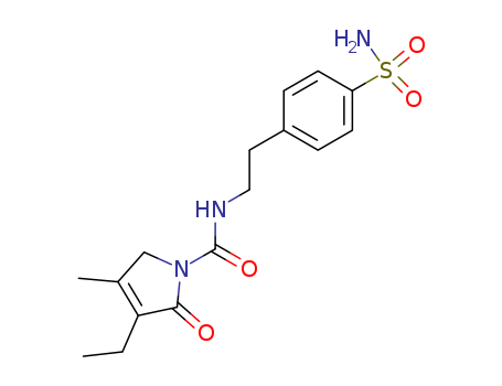 1H-Pyrrole-1-carboxamide,N-[2-[4-(aminosulfonyl)phenyl]ethyl]-3-ethyl-2,5-dihydro-4-methyl-2-oxo-(119018-29-0)