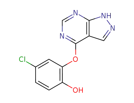 4-chloro-2-[pyrazolo[3,4-d]pyrimidine-4-yloxy]phenol