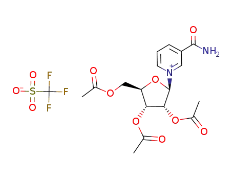 3-carbamoyl-1-((2R,3R,4R,5R)-3,4-diacetoxy-5-(acetoxymethyl)tetrahydrofuran-2-yl)pyridin-1-ium trifluoromethanesulfonate