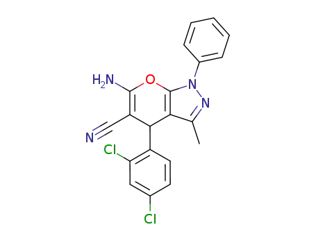 6-amino-4-(2, 4-dichlorophenyl)-3-methyl-1-phenyl-1,4-dihydropyrano[2, 3-c]pyrazole-5-carbonitrile