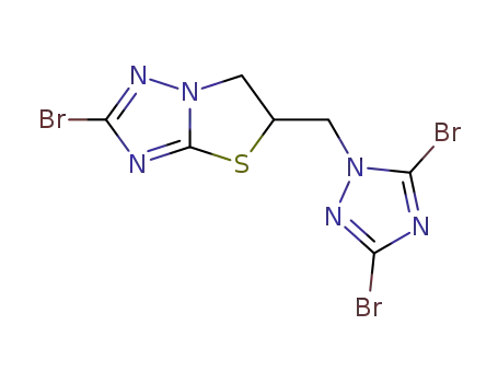 2-bromo-5-(3,5-dibromo-1H-1,2,4-triazol-1-yl-methyl)-5,6-dihydro-1,3-thiazolo[3,2-b][1,2,4]triazole