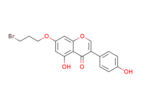 Molecular Structure of 862255-02-5 (4H-1-Benzopyran-4-one,
7-(3-bromopropoxy)-5-hydroxy-3-(4-hydroxyphenyl)-)